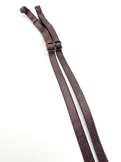 Dark Ash Brown Adjustable Bra Straps Lingerie Straps Elastic Trim 1 Pair